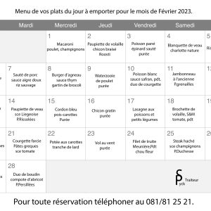 Plats du jour